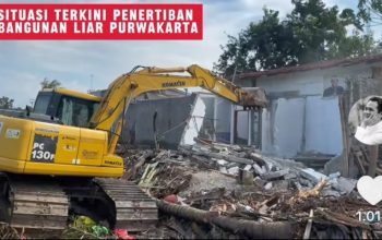 Bupati Purwakarta Om Zein Pamerkan ‘Jerapah Besi’ Aktif Makan Bangunan Liar di Tegal Junti